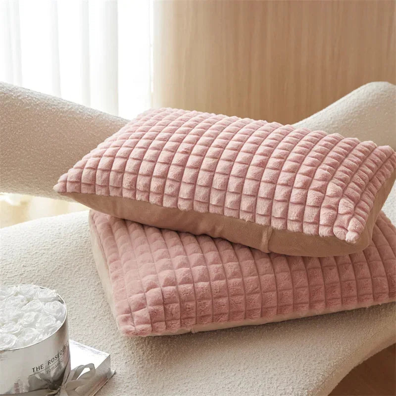 Afralia™ Faux Fur Bedding Set: Double Queen King Size Duvet Cover Sheet Pillowcase