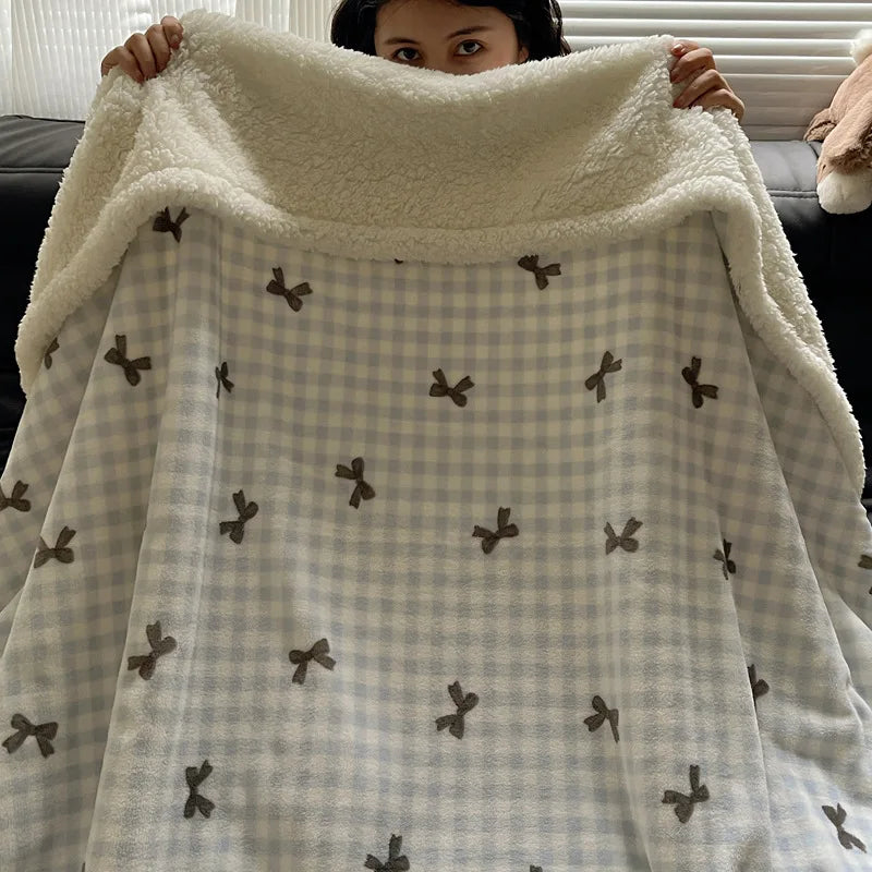 Afralia™ Cozy Fleece Blanket | Multi-Use Office & Home Shawl | Soft & Warm Blanket