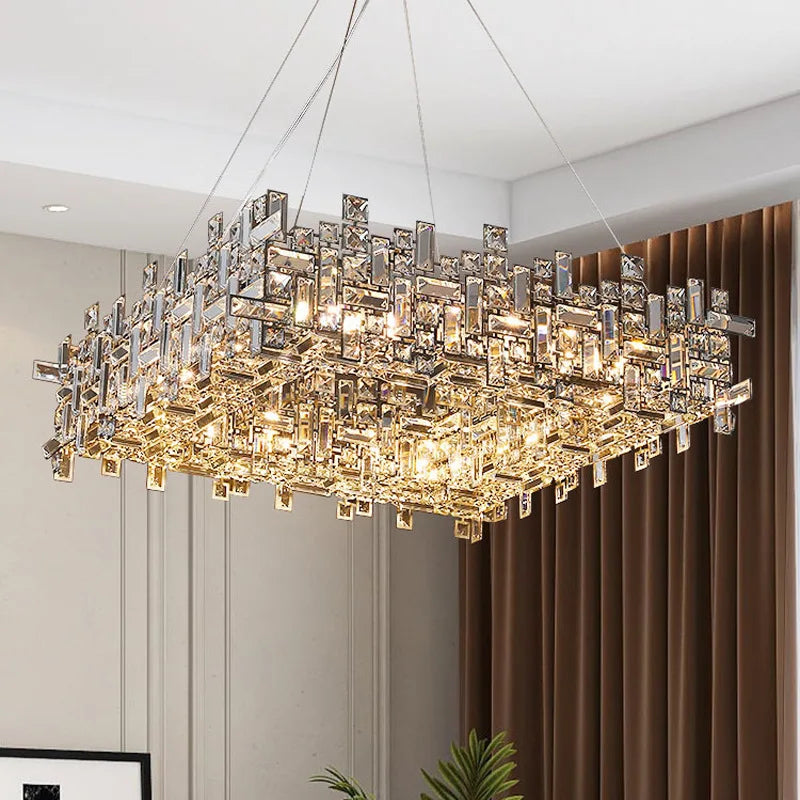 Afralia™ Crystal Chandelier: Designer Luxury Ceiling Lamp for Living Room, Bedroom, Dining Table