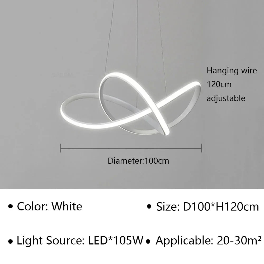 Afralia™ LED Pendant Light Modern Luster for Living Dining Hall Bedroom Hotel Decor