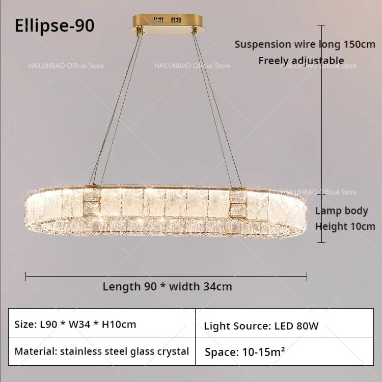Afralia™ Crystal Living Room Chandelier Modern Simple Atmosphere Zhongshan Lamps