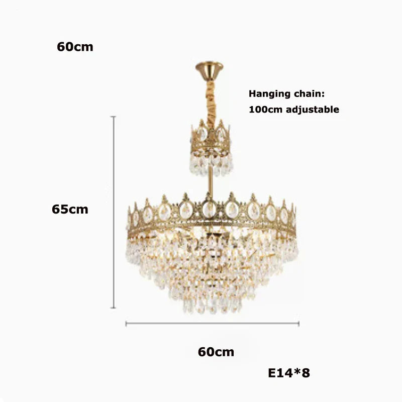 Afralia™ Crystal LED Pendant Light for Living Room