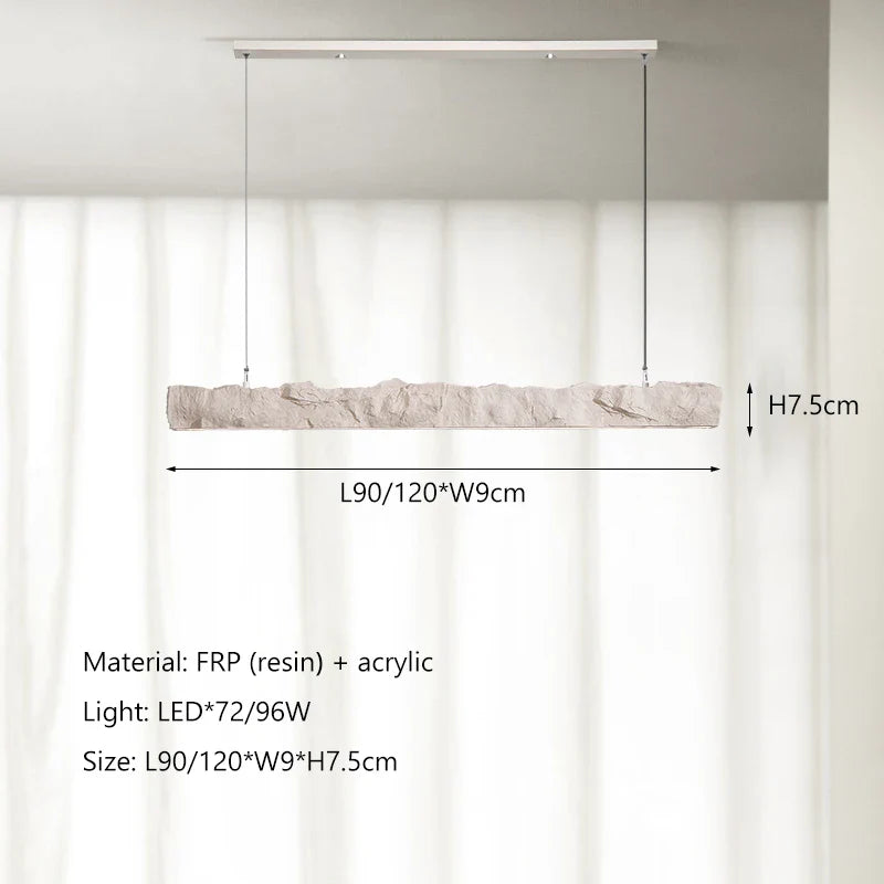 Afralia™ Wabi Sabi Led Strip Pendant Lights - Nordic Minimalist Dining Room Chandelier