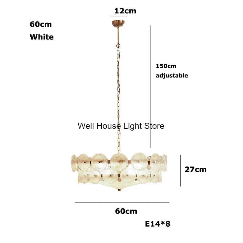 Afralia™ Crystal Pendant Light French Retro Design for Villa Bedroom Living Room