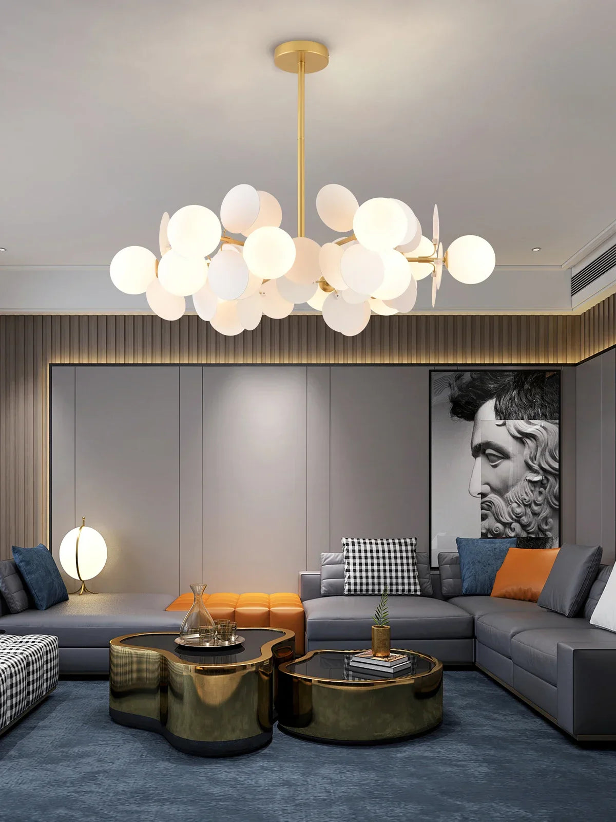Afralia™ Colorful Chandelier Pendant Lamp for Bedroom Dining Living Room