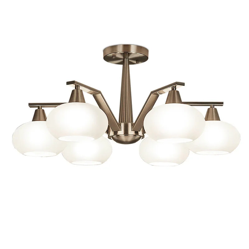 Afralia™ Modern Nickel LED Chandelier Light for Living, Dining, Bedroom - Luminaire