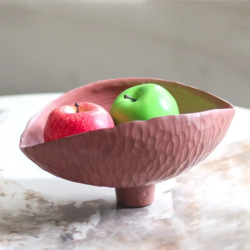 Afralia™ Resin Petal Fruit Bowl Tray: Shell Shape Decorative Figurine & Desktop Storage
