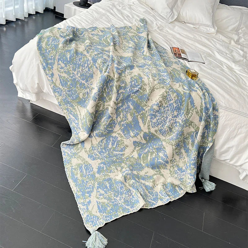 Afralia™ Bohemian Knitted Blanket for Picnic, Office, Bedroom, Sofa, Nap - Multi Purpose Cover