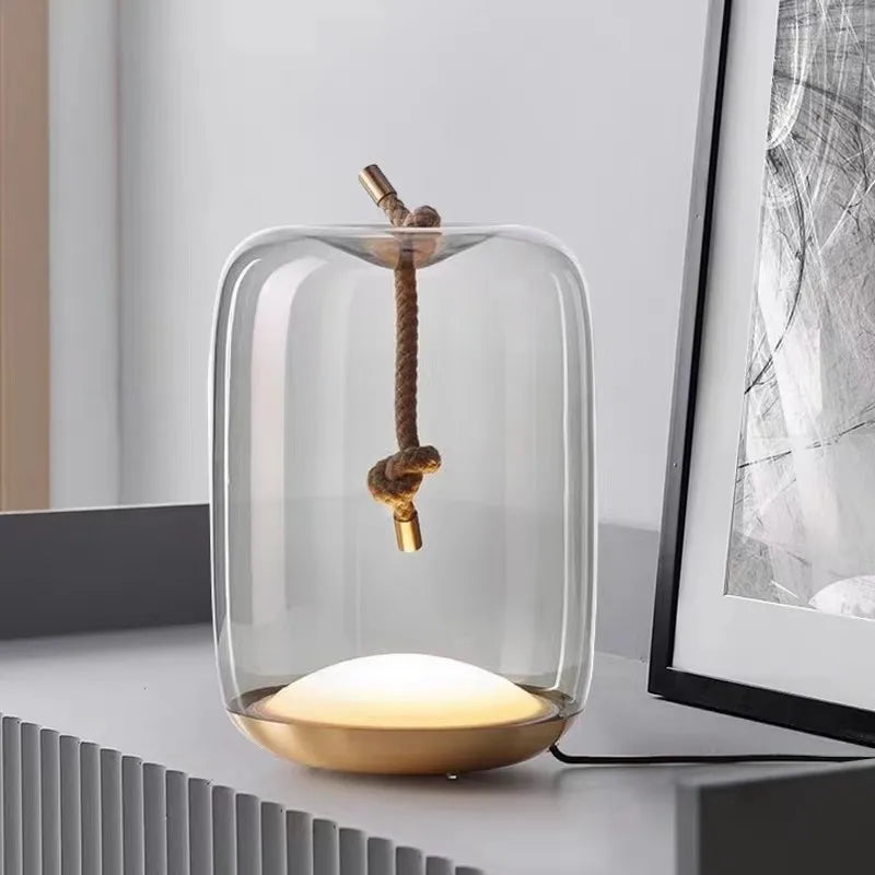 Afralia™ Brokis Knot Table Lamp Glass Nordic Light for Living Room Bedroom Decor.