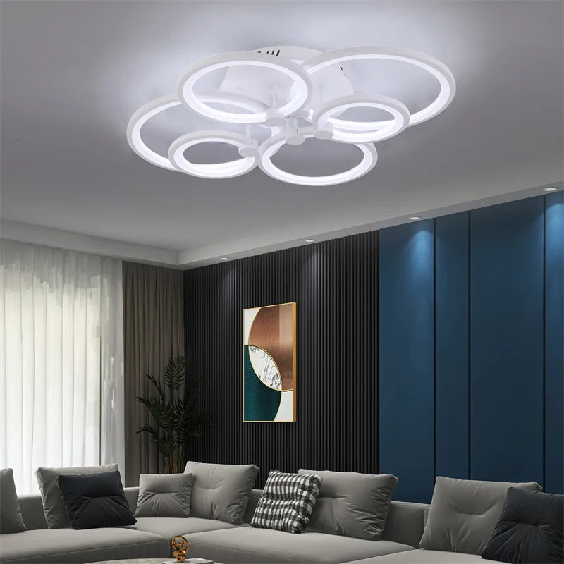 Afralia™ Modern Acrylic LED Chandelier Ceiling Light for Living Room Bedroom Decor
