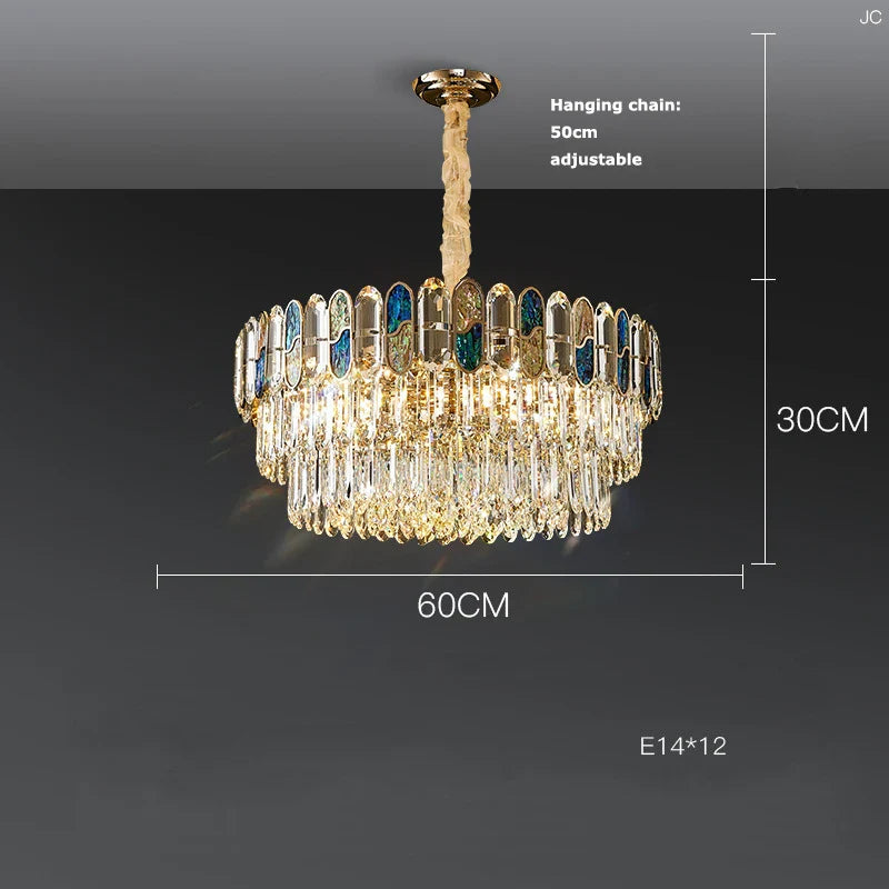 Afralia™ Crystal Chandelier LED Lighting for Living Room