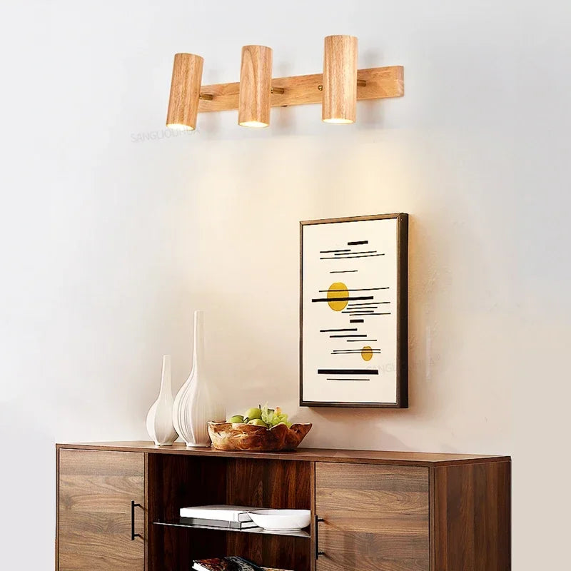 Afralia™ Wooden Decor Wall Lamp - Nordic LED Modern Fixtures for Creative Indoor Lighting