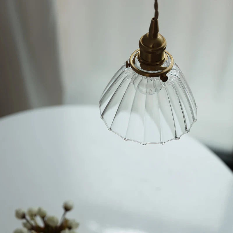 Afralia™ Clear Glass Nordic Pendant Light Fixture: Modern Simple Hanging Lamp