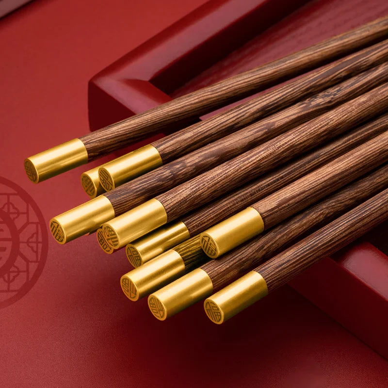 Afralia™ Chicken-wing Wood Chopsticks Set • High Grade Reusable Tableware