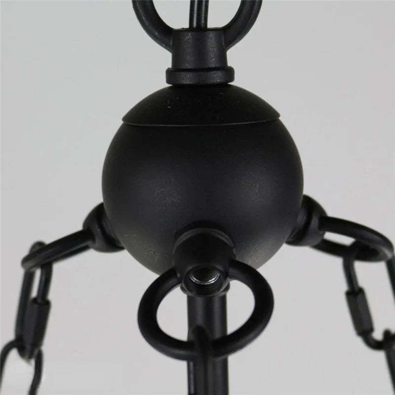 Afralia™ Glass Bucket Pendant Light Retro Dining Room Foyer Black/Rust LED Fixture
