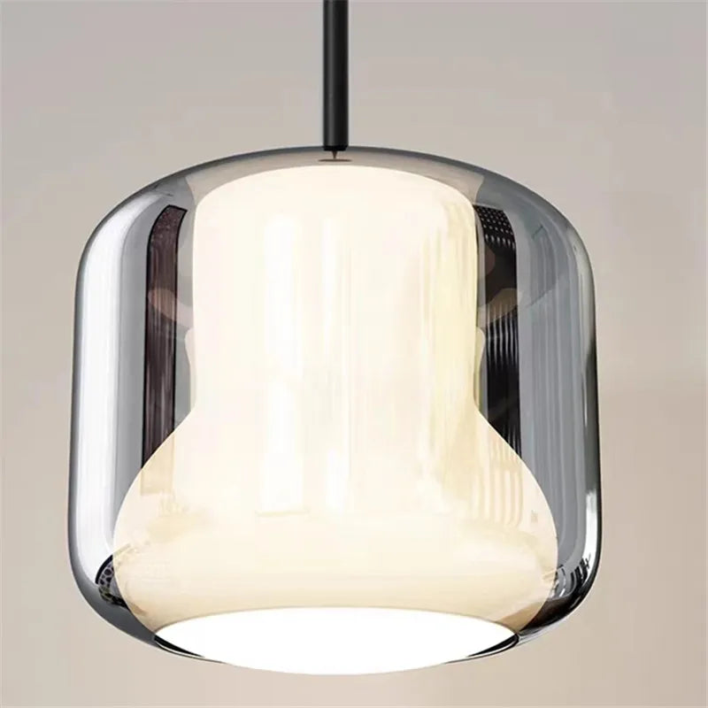 Afralia™ Nordic Glass Pendant Light LED Mini Copper for Bedroom, Living Room, Dining Table