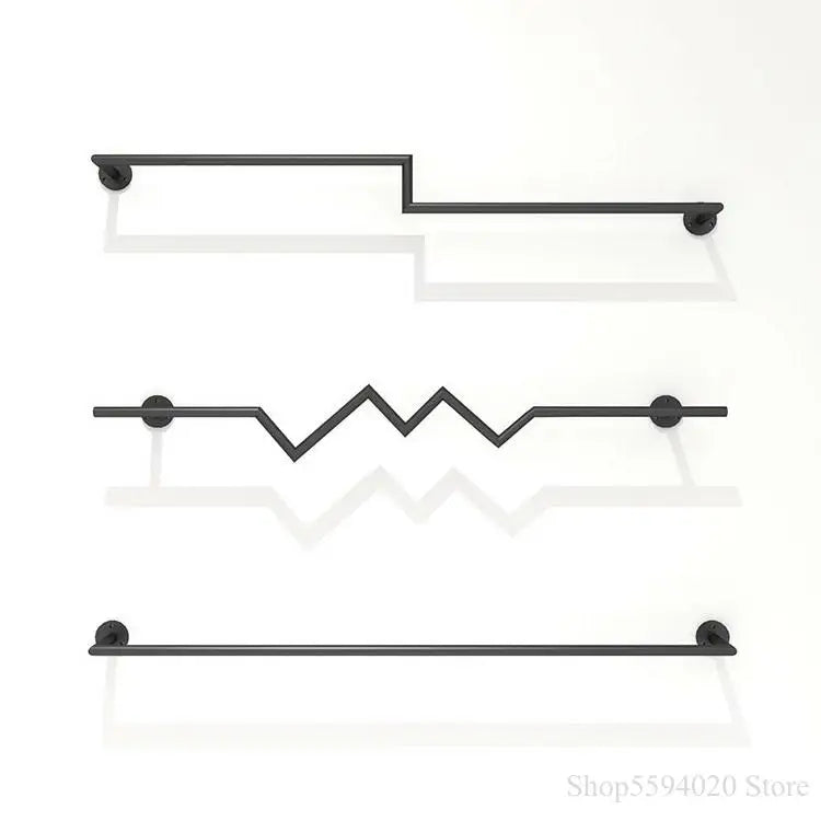 Afralia™ Golden Iron Ladder Shelf Clothing Hanger Rack for Stylish Garment Display