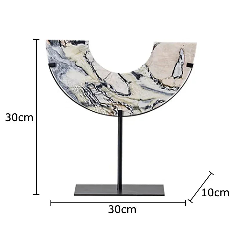 Afralia™ Marble Sculpture Desk Decoration Modern Crafts Home Room Aesthetics Decor