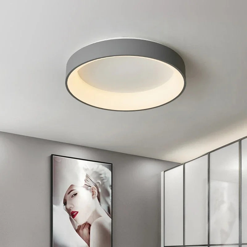 Afralia™ Modern Circle Ceiling Lights with Remote Control for Bedroom and Living Room