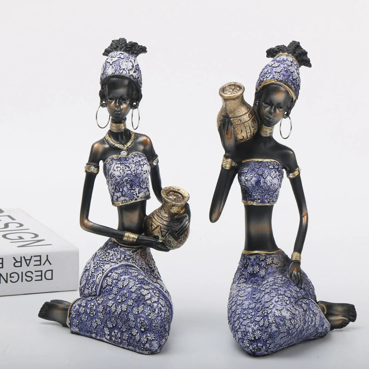 Afralia™ African Woman Sculpture: Realistic Home Decor Figurine