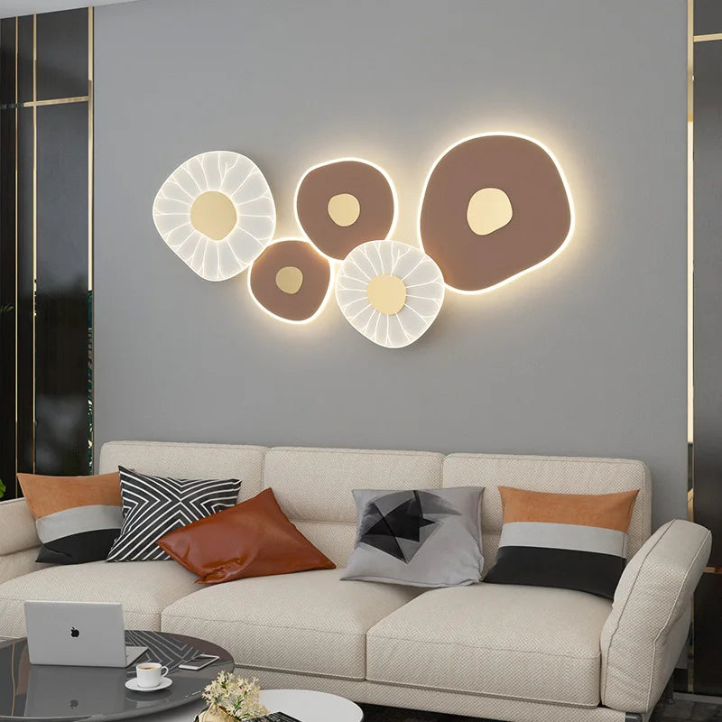 Afralia™ Lotus Leaf LED Wall Light: 3 Dimming Modes, Stylish Décor for Home, Hotel, Restaurant