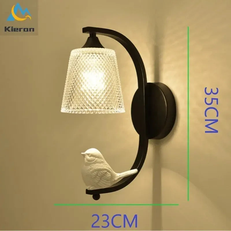 Afralia™ Nordic Bird LED Wall Lamp for Children's Room and Bedroom