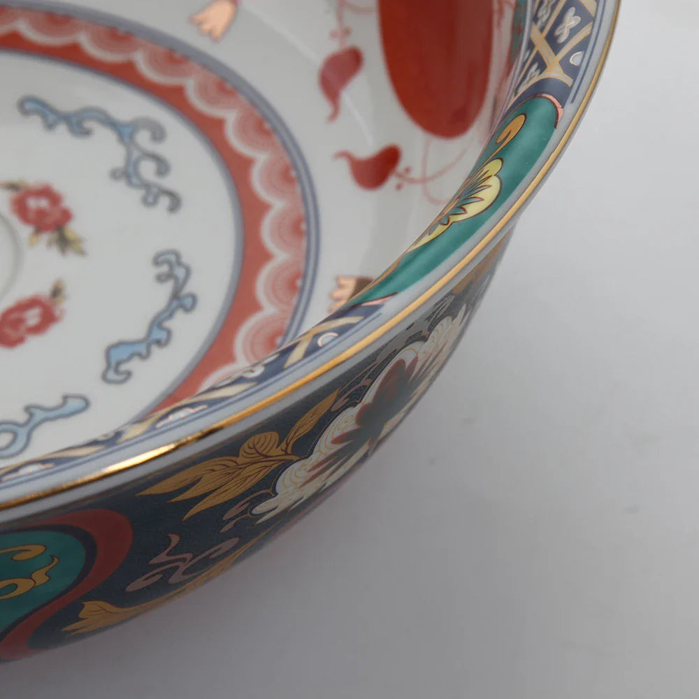 Afralia™ Boho Retro Ceramic Bathroom Washbasin Sink - Round Vintage Style