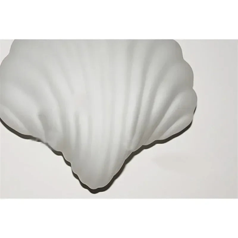 Afralia™ Minimalist White Shell Glass Wall Lamps LED Lights for Home Decor