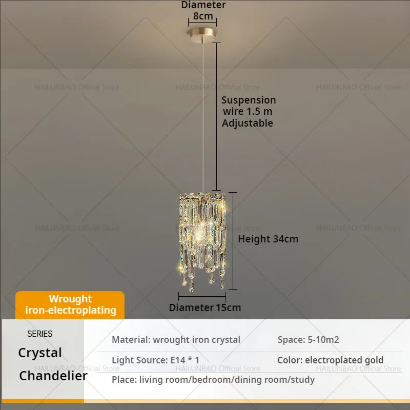 Afralia™ Crystal Headboard Chandelier: Modern Luxury for Master Bedroom & Dining Room