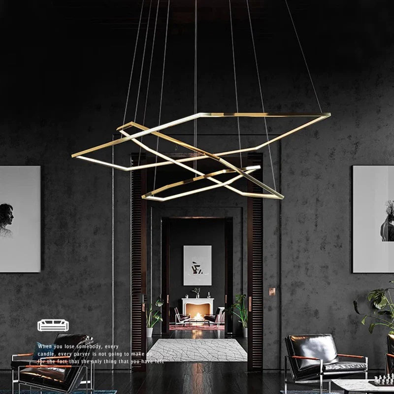 Afralia™ Modern LED Chandelier Ceiling Lamp Pendant Lights Indoor Decorative Lighting