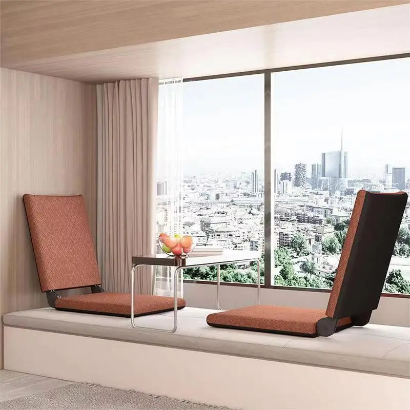 Afralia™ Japanese Tatami Seatable Reclining Sofa for Bedroom Bay Window