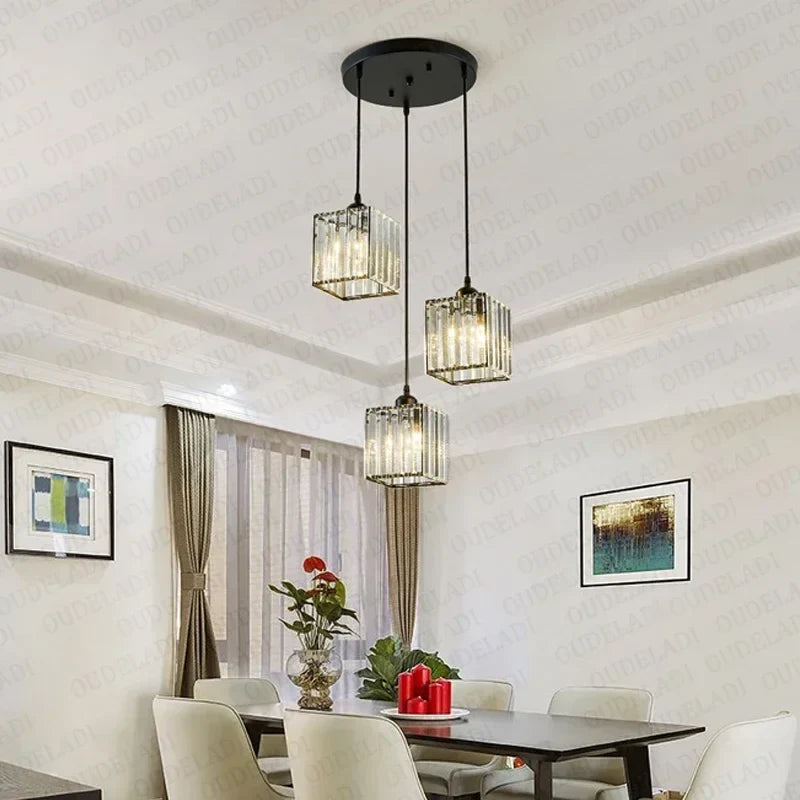 Afralia™ Crystal Trio Pendant Light for Modern Spaces