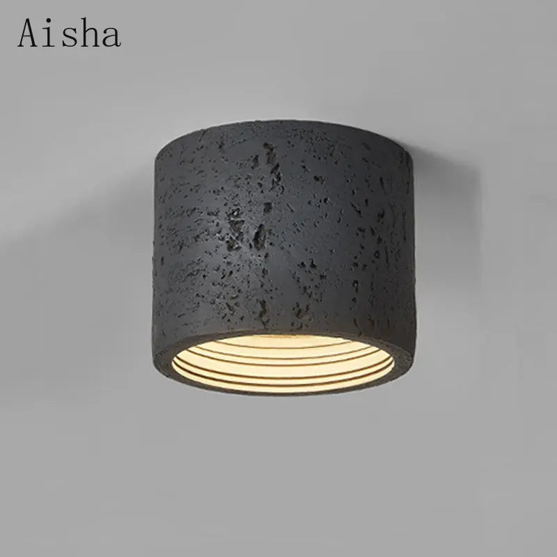 Afralia™ Wabi-sabi LED Resin Ceiling Lamp for Living Room Downlight Decoration