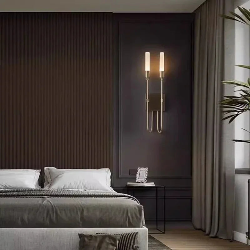 Afralia™ Double Headed LED Wall Lamp - Nordic Luxury Sconce for Home Decor