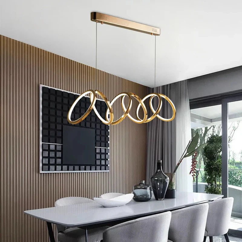 Afralia™ Modern LED Pendant Chandeliers for Living Room Dining Room Indoor Lighting