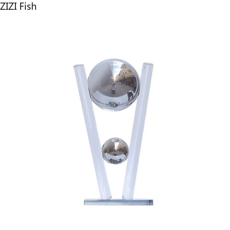 Afralia™ Crystal Sphere Sculpture: Minimalist Decorative Abstract Craft for Modern Home - Geometric Design
