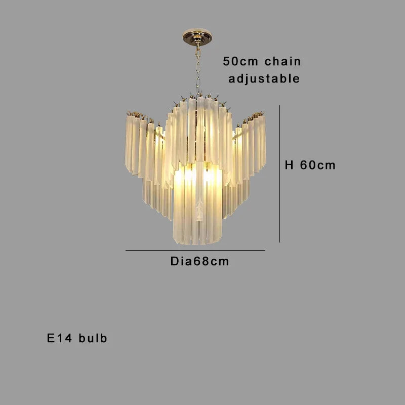 Afralia™ Nordic Vintage White Crystal Glass Pendant Light - Elegant Modern Lighting