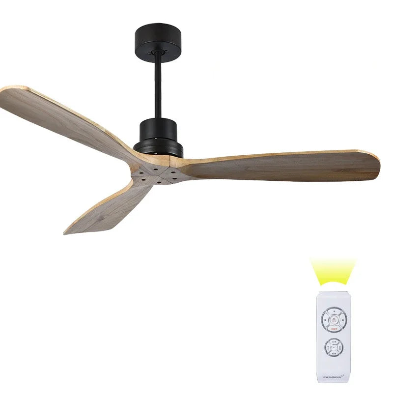 Afralia™ 52" Propeller Ceiling Fan in Wood, Silent Operation for Home and Loft.