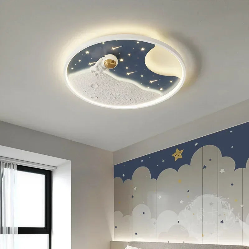 Afralia™ Space Star Bedroom Ceiling Light for Kids Room Home Decor