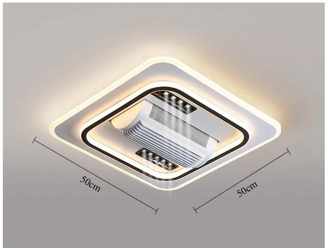 Afralia™ Bladeless LED Ceiling Fan Light: Modern Invisible Fan Lamp for Bedroom & Living Room