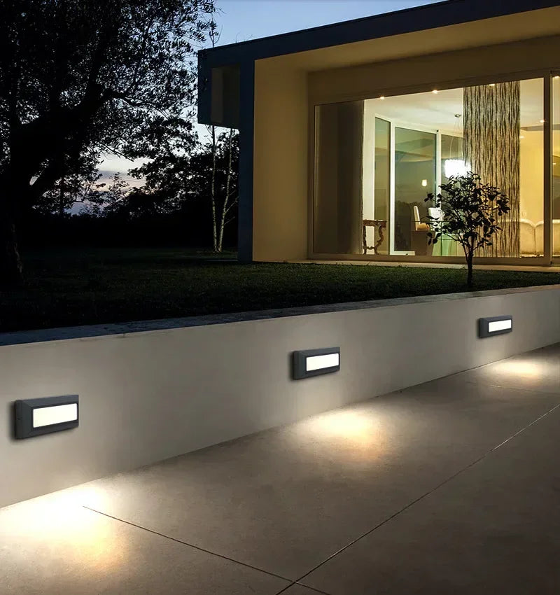 Afralia™ Outdoor Corner Step and Stair Radar Induction Wall Light