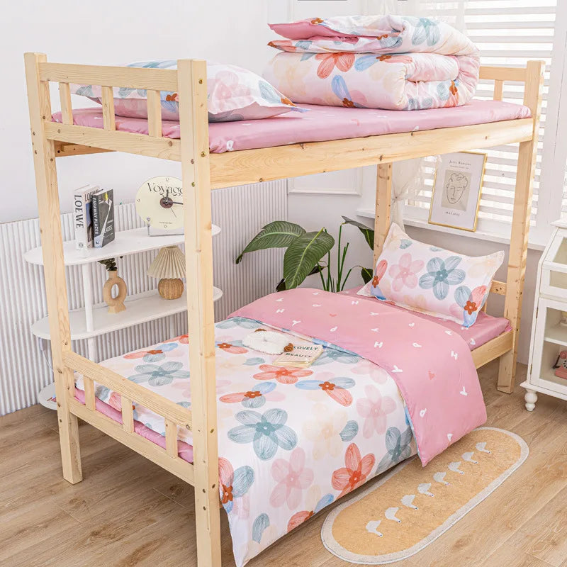 Afralia™ Soft Microfiber Double Duvet Set with Queen Bedsheet - Comforter Cover Set