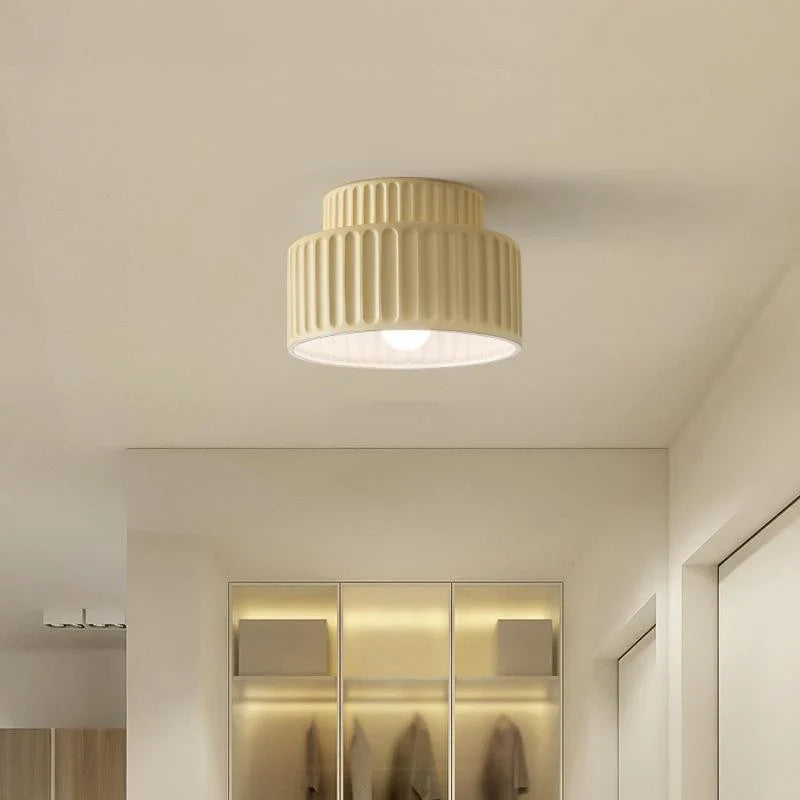 Afralia™ Macaron Cream LED Ceiling Lamp for Bedroom, Living Room, Kids' Room - Indoor Decorative Fixture