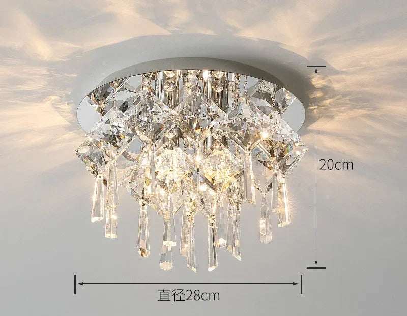 Afralia™ Crystal Ceiling Lamp: Luxury Modern LED Ceiling Light for Home Indoor Lighting