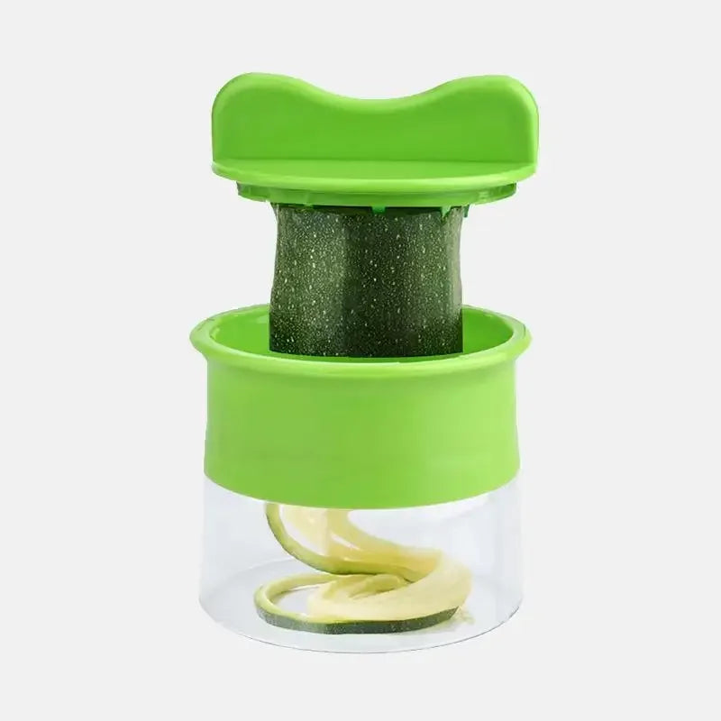 Afralia™ Spiralizer Vegetable Slicer - Portable Handheld Spiral Cutter with Container