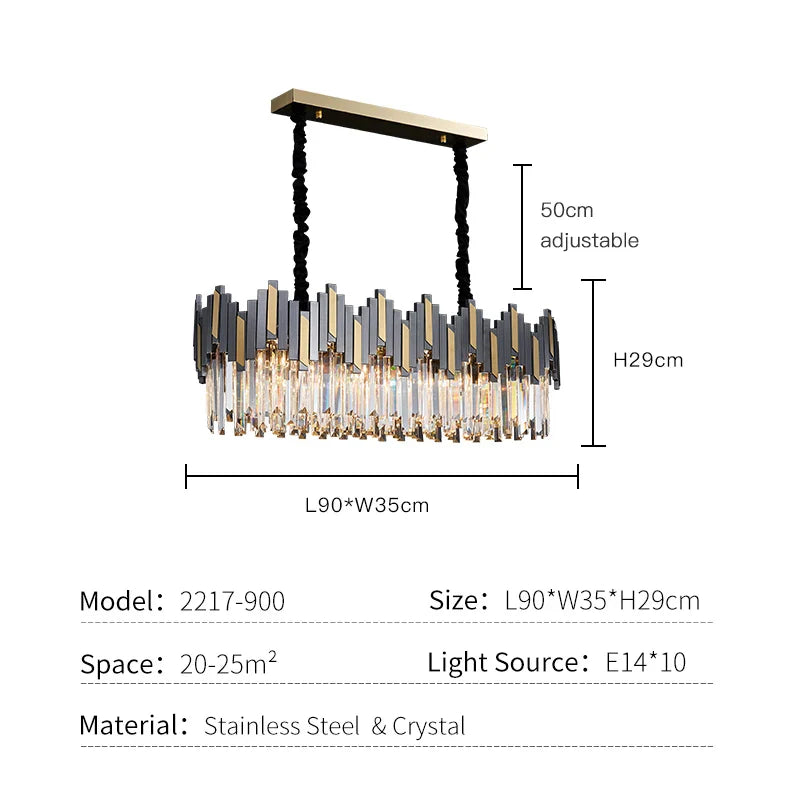Afralia™ Crystal LED Chandelier with Remote Control for Home Living Room Kitchen Lighting