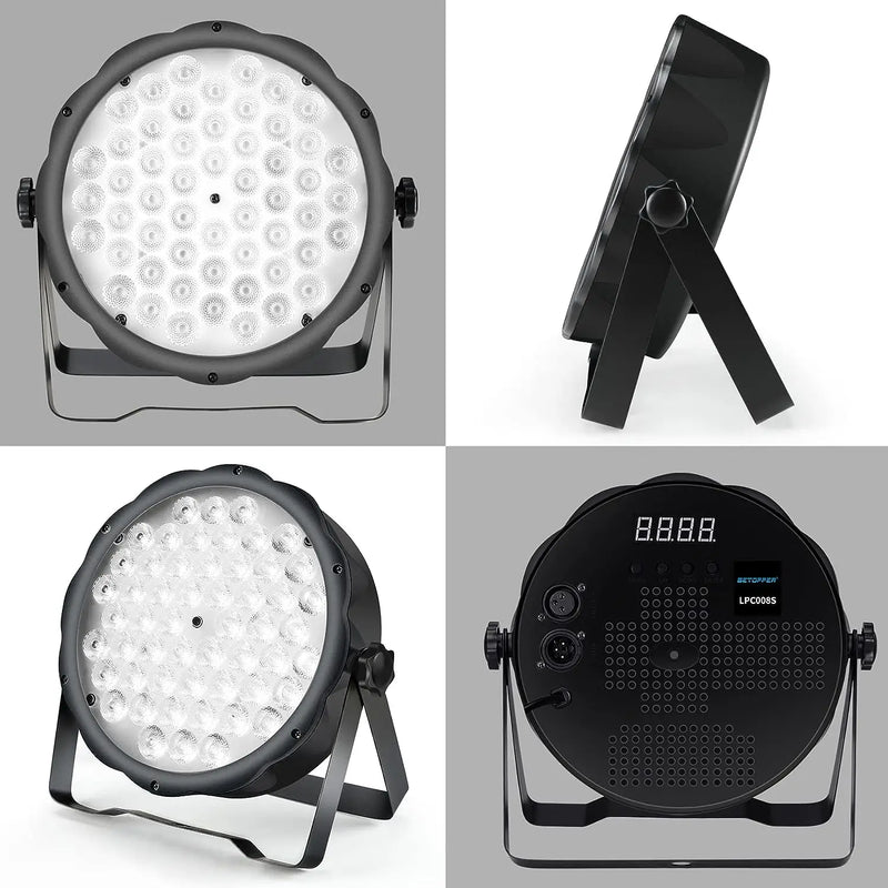 Afralia™ Big Dipper 54x1.5W RGB LED Par Light Stage Lights - 2pcs