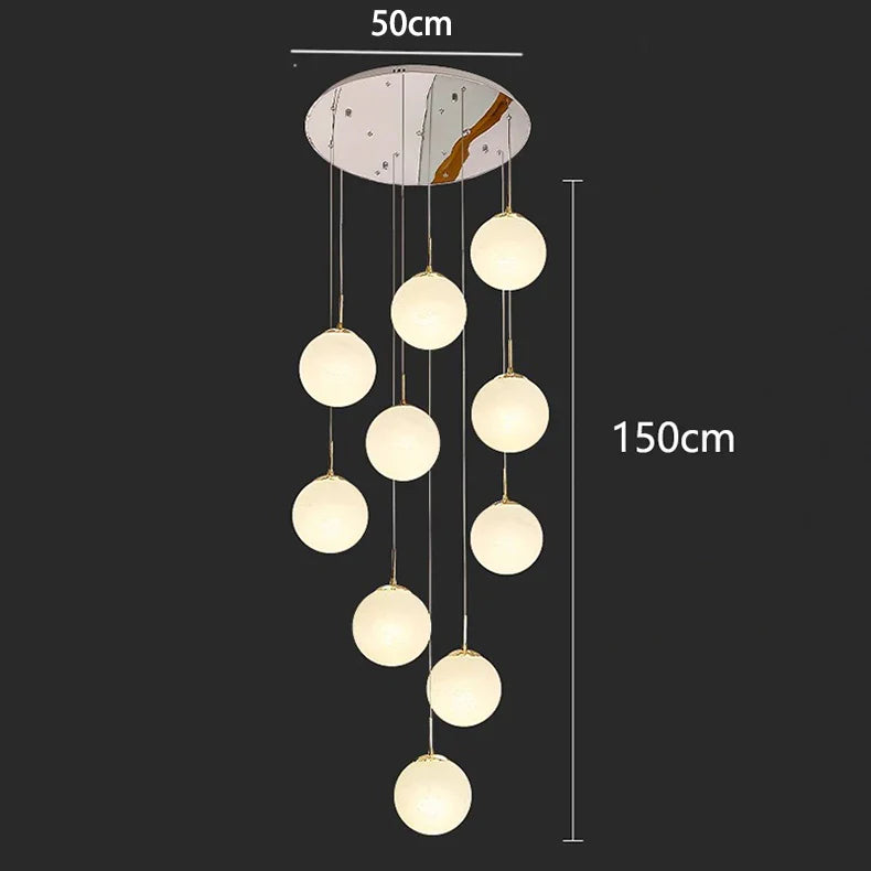 Afralia™ Modern LED Pendant Light Chandeliers for Living Room Staircase Lighting
