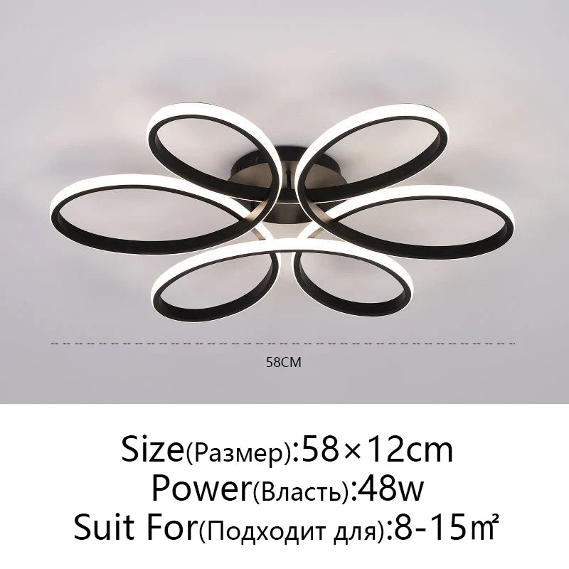 Afralia™ Flower Ceiling Light: Nordic Romantic LED Bedroom, Living Room, Restaurant, Study Light