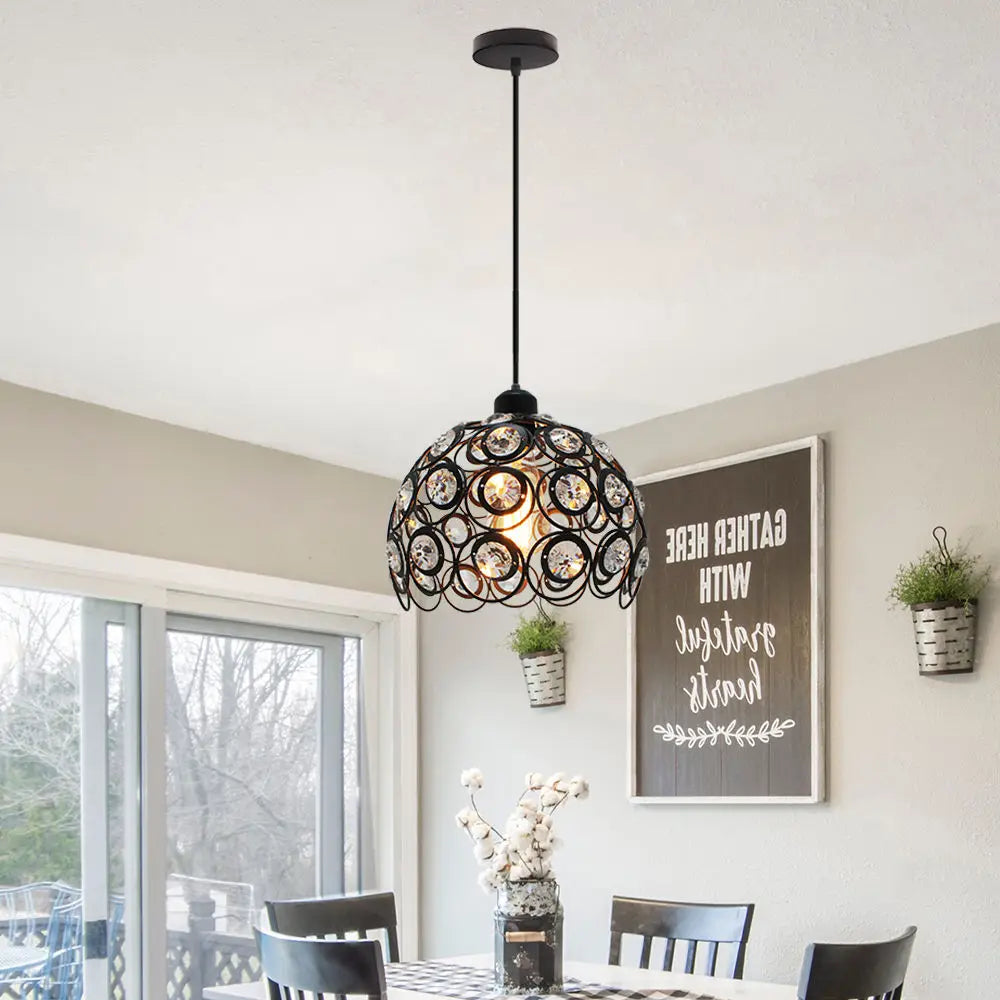 Afralia™ Crystal K9 Pendant Lamp: Modern Industrial Lighting for Bedroom and Kitchen